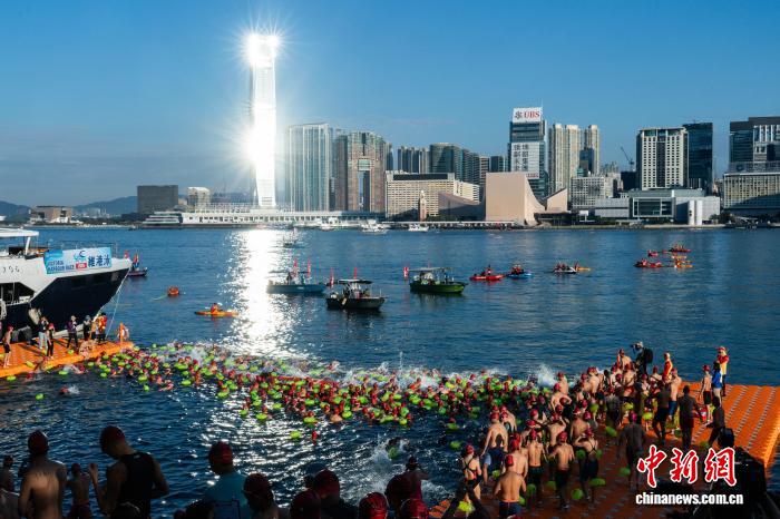 小雪时节香港维港泳2025：逾3700人横渡维港，聂芷