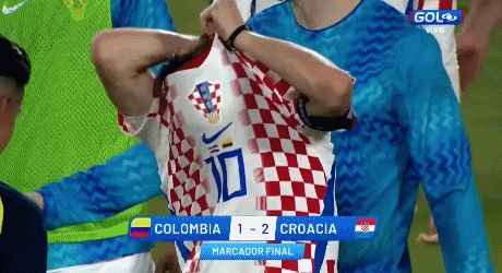 J罗莫德里奇友谊赛相拥，克罗地亚2-1逆转哥伦比